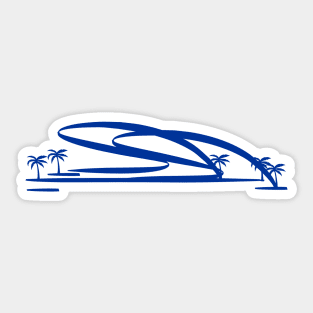 Ocean blue shore waves - Maji blue ocean waves Sticker